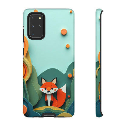 Papier-mâché Fox Design Phone Case