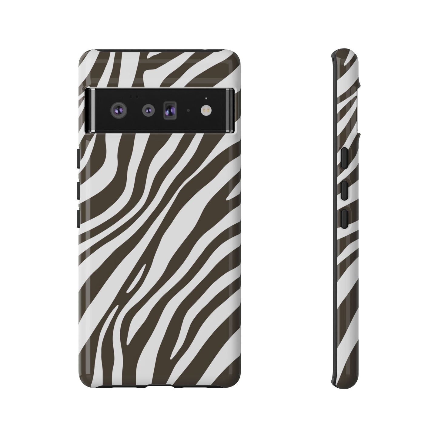 Modern Mocha Zebra Print Phone Case