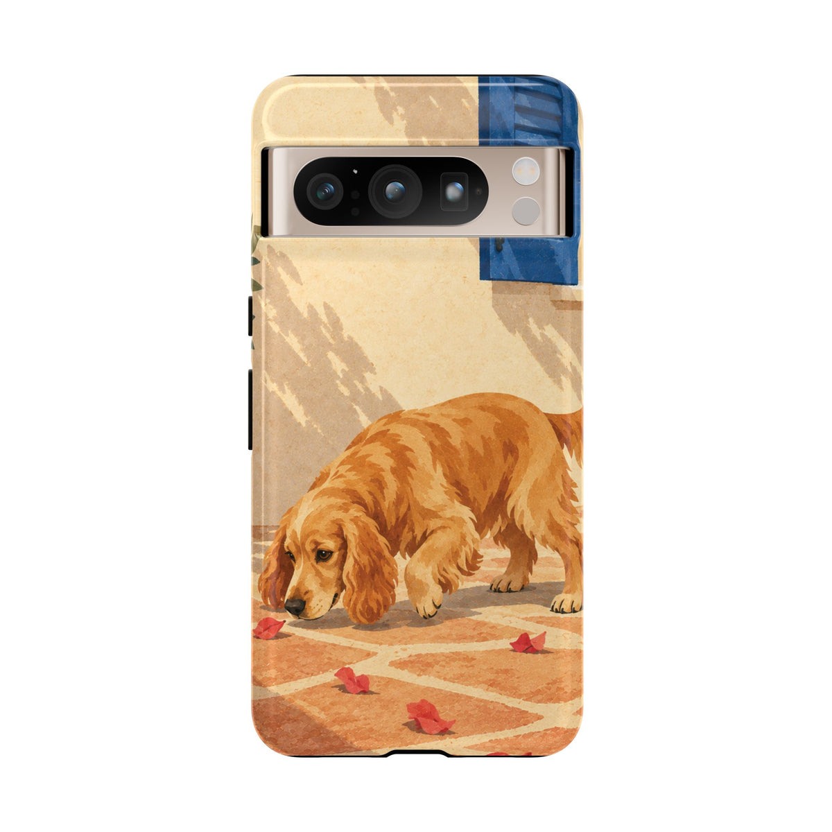 Cocker Spaniel Scent Trail Phone Case - Multicolor Phone Case - Google Pixel 8 Pro / Glossy
