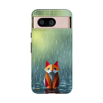 Google Pixel 8 / Glossy Phone Case - Origami ’Soggy Fox’ Design Phone Case