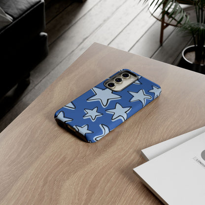 Cobalt Blue Doodle Star Phone Case
