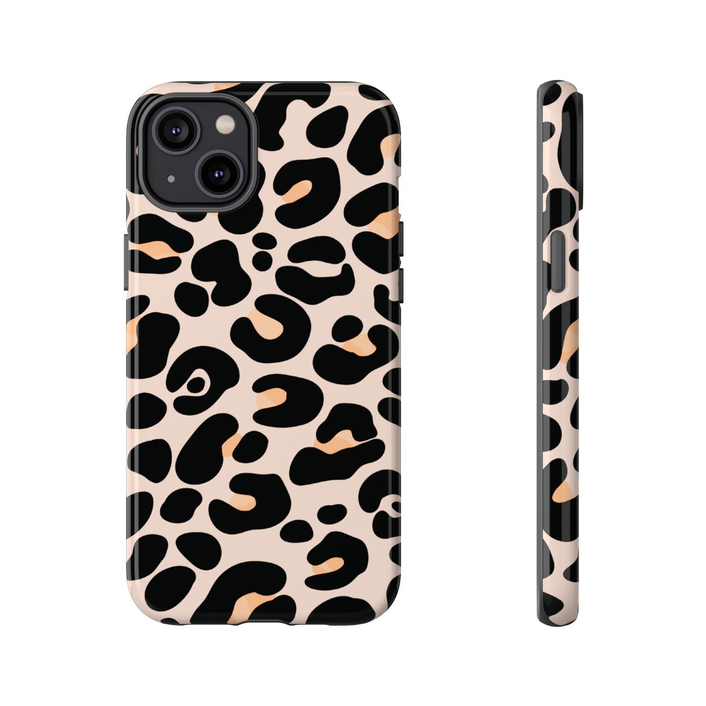 Elegant Peach Leopard Print Phone Case