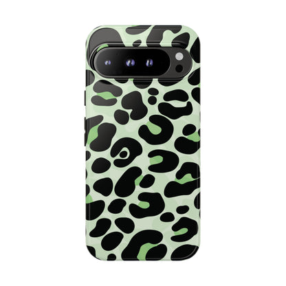 Chic Sage Leopard Print Phone Case