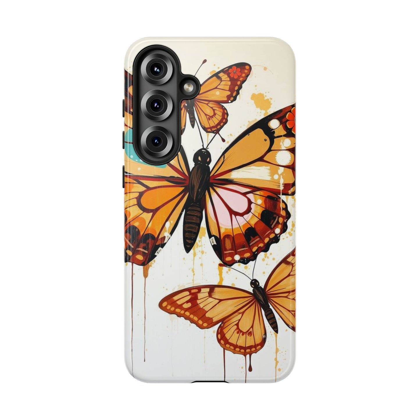Samsung Galaxy S25 Plus / Glossy Phone Case - Abstract Butterflies Design Phone Case