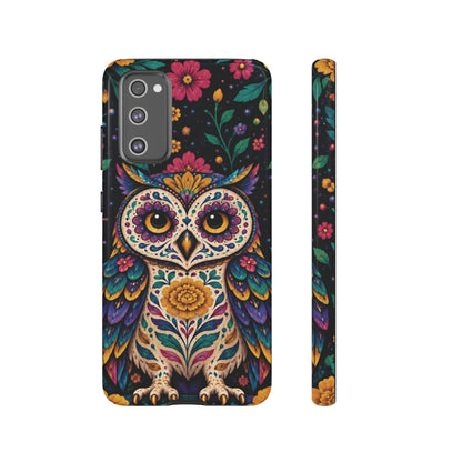 Vibrant Purple and Teal Calavera Owl Phone Case - Multicolor Phone Case - Samsung Galaxy S20 FE / Glossy