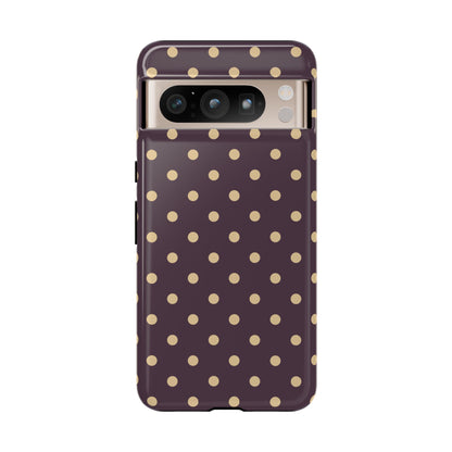 Purple with Yellow Dot Pattern Phone Case