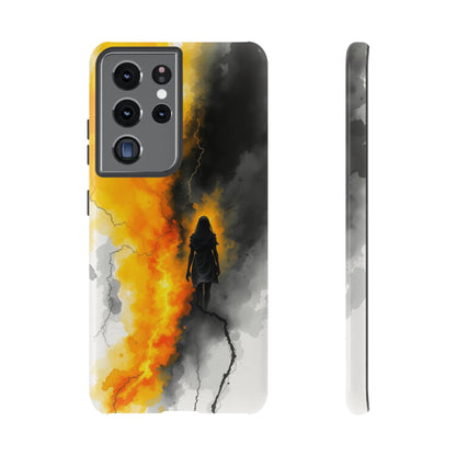 Samsung Galaxy S21 Ultra / Glossy Phone Case - Watercolour Gothic Silhouette of a Woman Phone Case