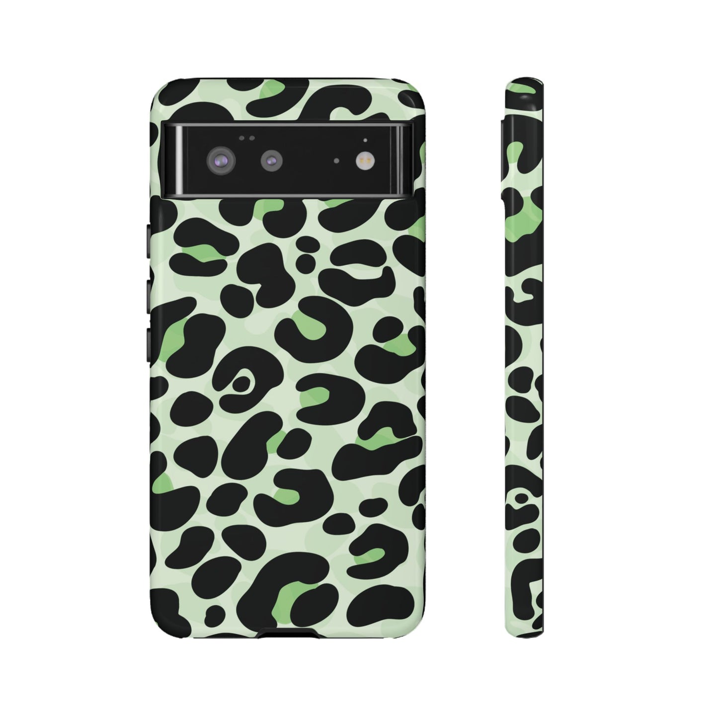 Chic Sage Leopard Print Phone Case