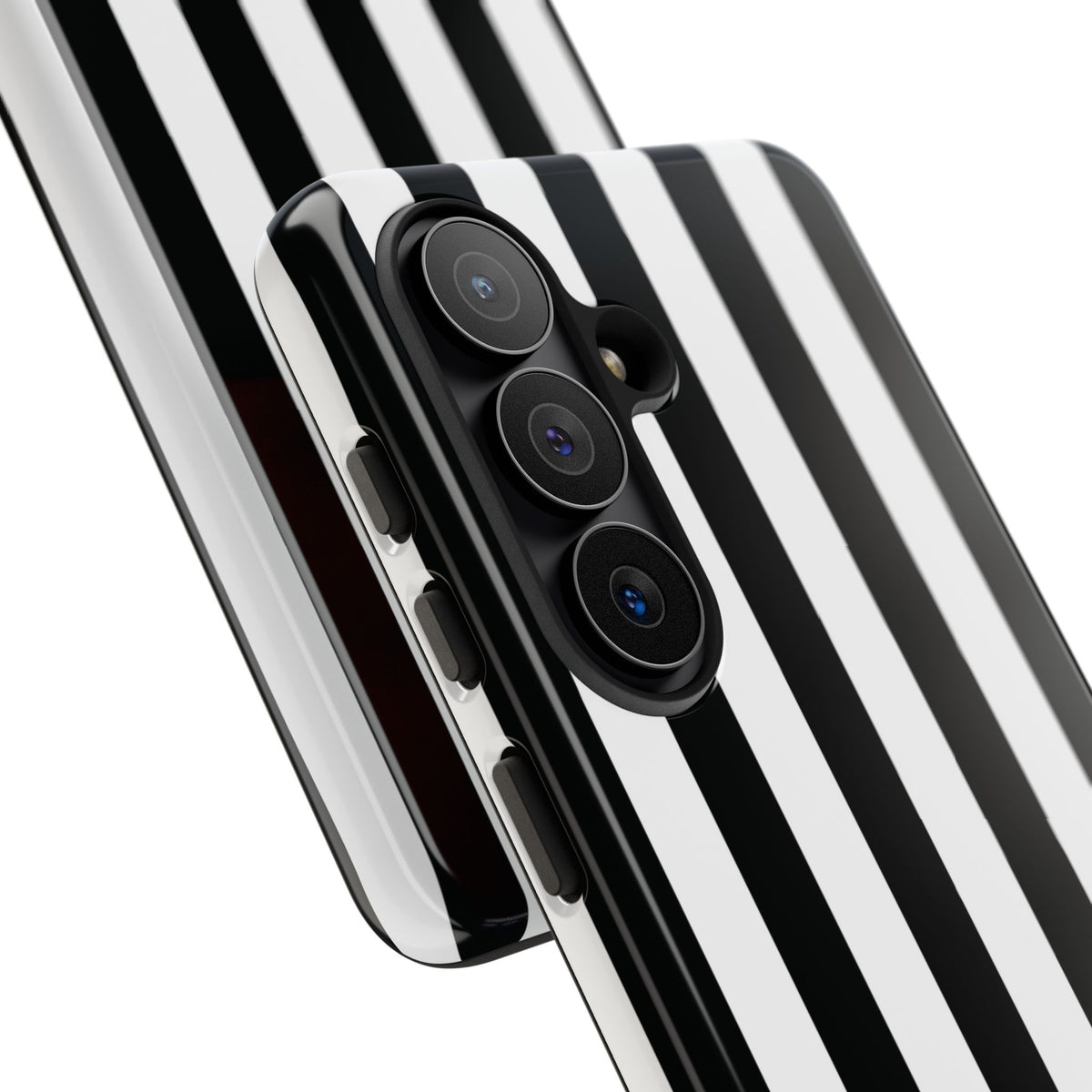 Simple Black & White Stripe Pattern Phone Case - White Phone Case