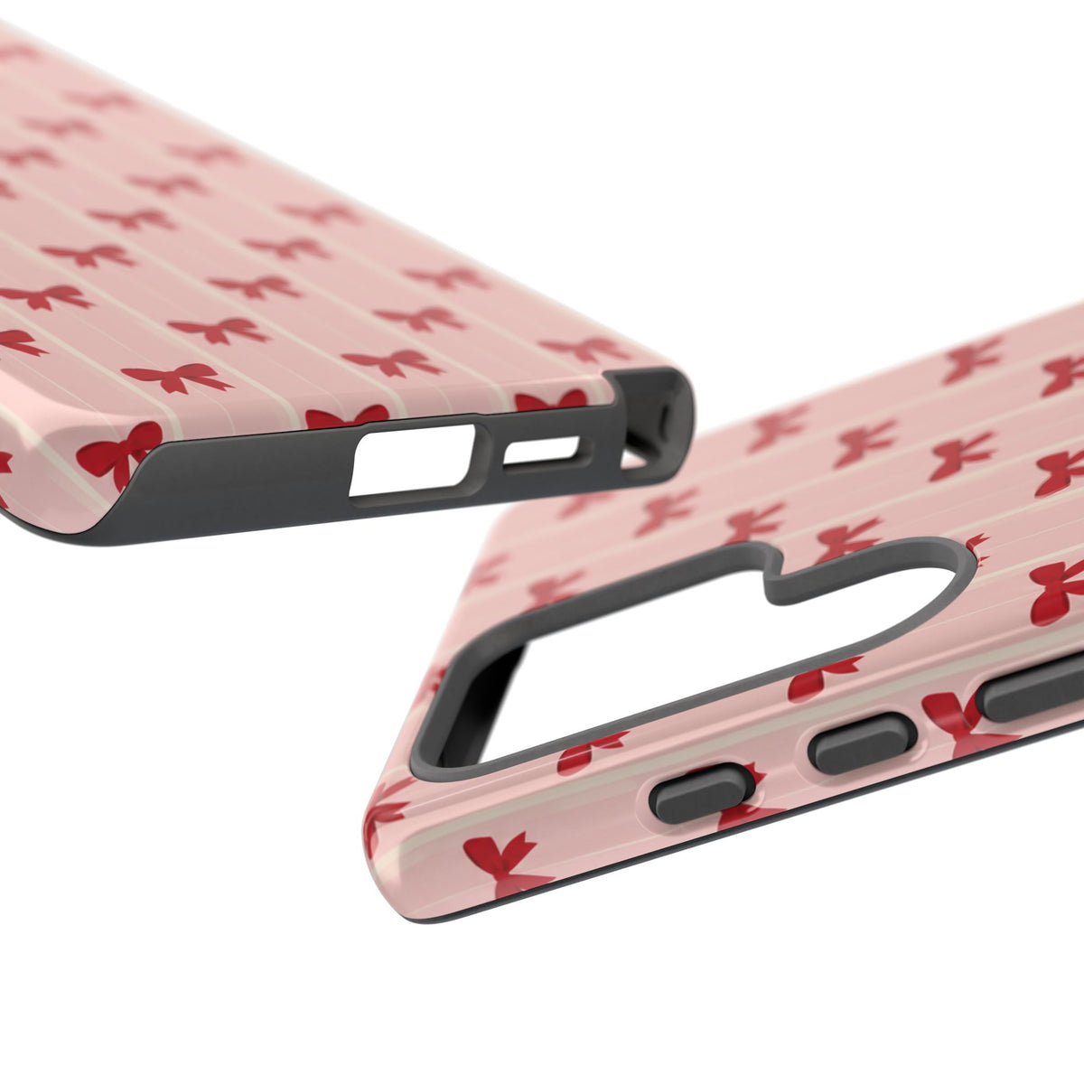 Retro Cherry Red Bow Pattern Phone Case