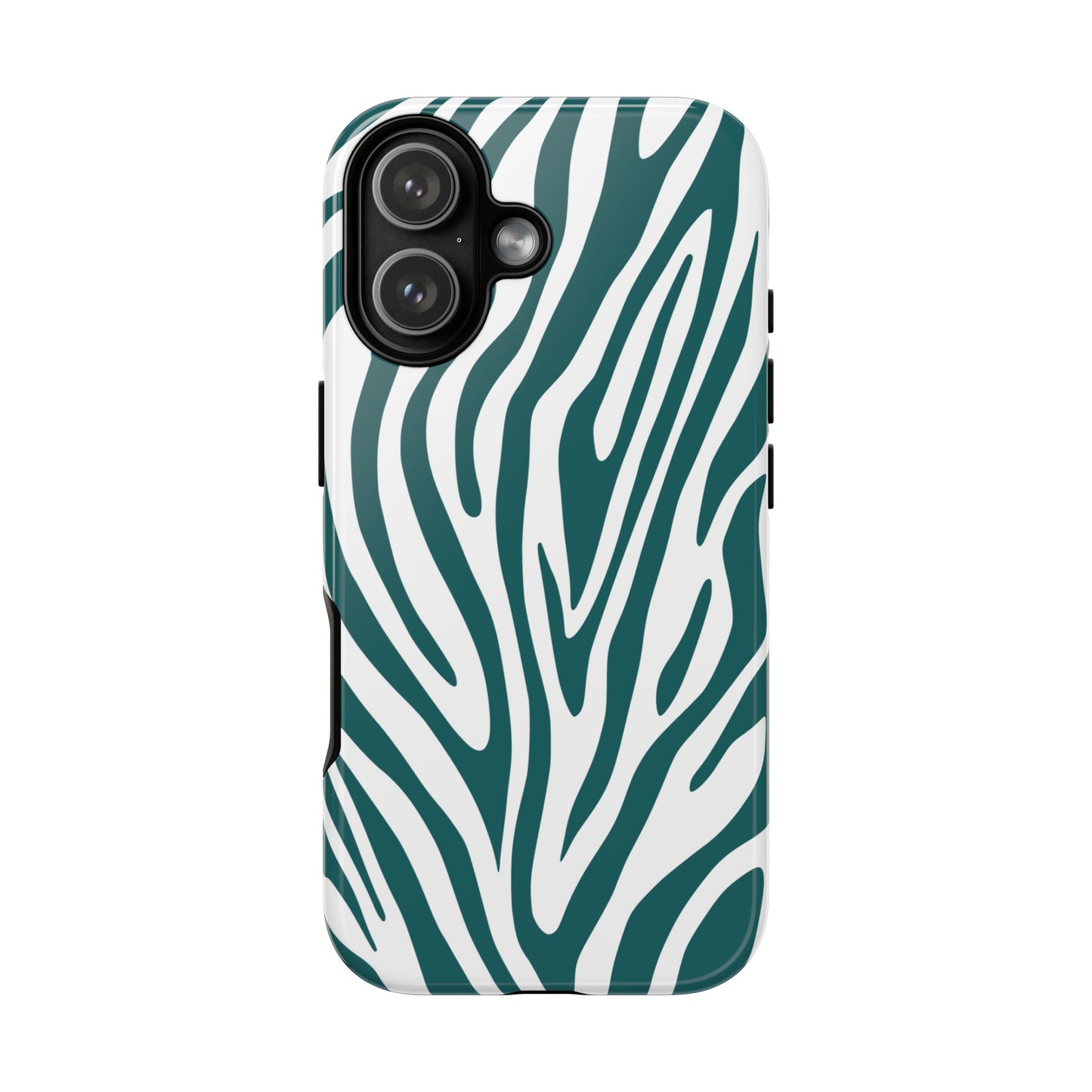 Graphic Teal Tiger Print Phone Case