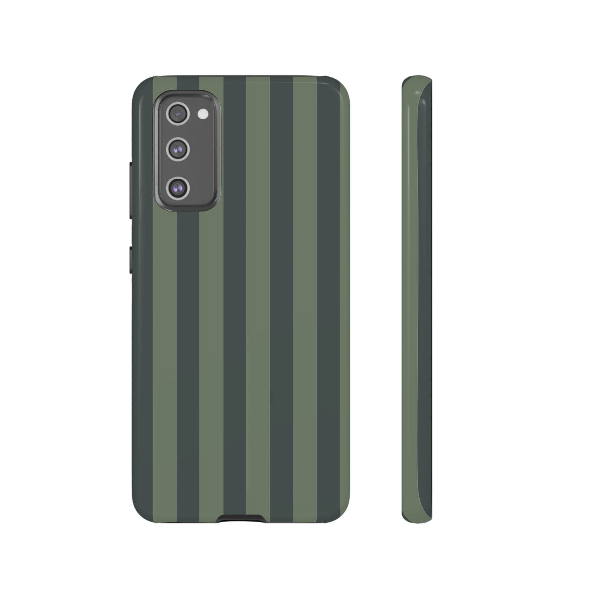Dark Green Stripe Pattern Phone Case - Green Phone Case - Samsung Galaxy S20 FE / Glossy