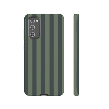 Dark Green Stripe Pattern Phone Case - Green Phone Case - Samsung Galaxy S20 FE / Glossy