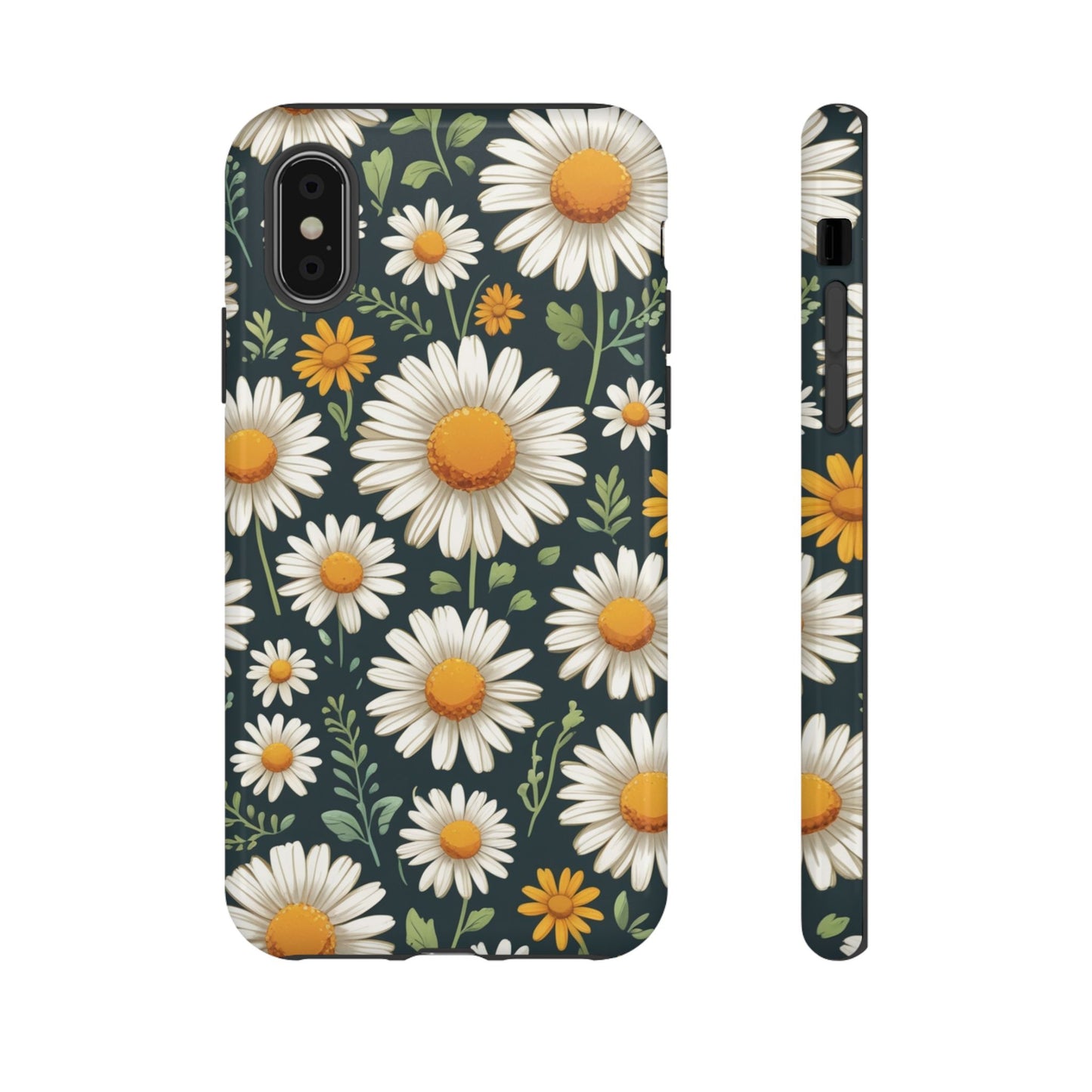 iPhone XS / Glossy Phone Case - Daisies Floral Pattern 3 Phone Case