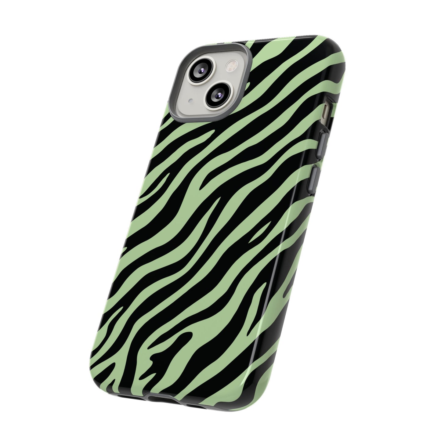 Stylish Mint Zebra Print Phone Case