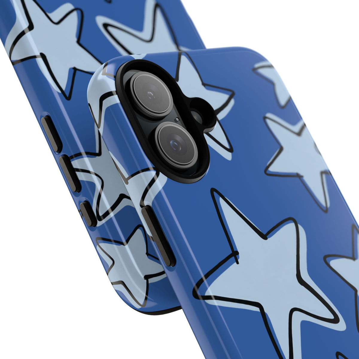 Cobalt Blue Doodle Star Phone Case