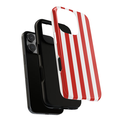 Phone Case - Simple Dark Orange & White Stripe Pattern Phone Case