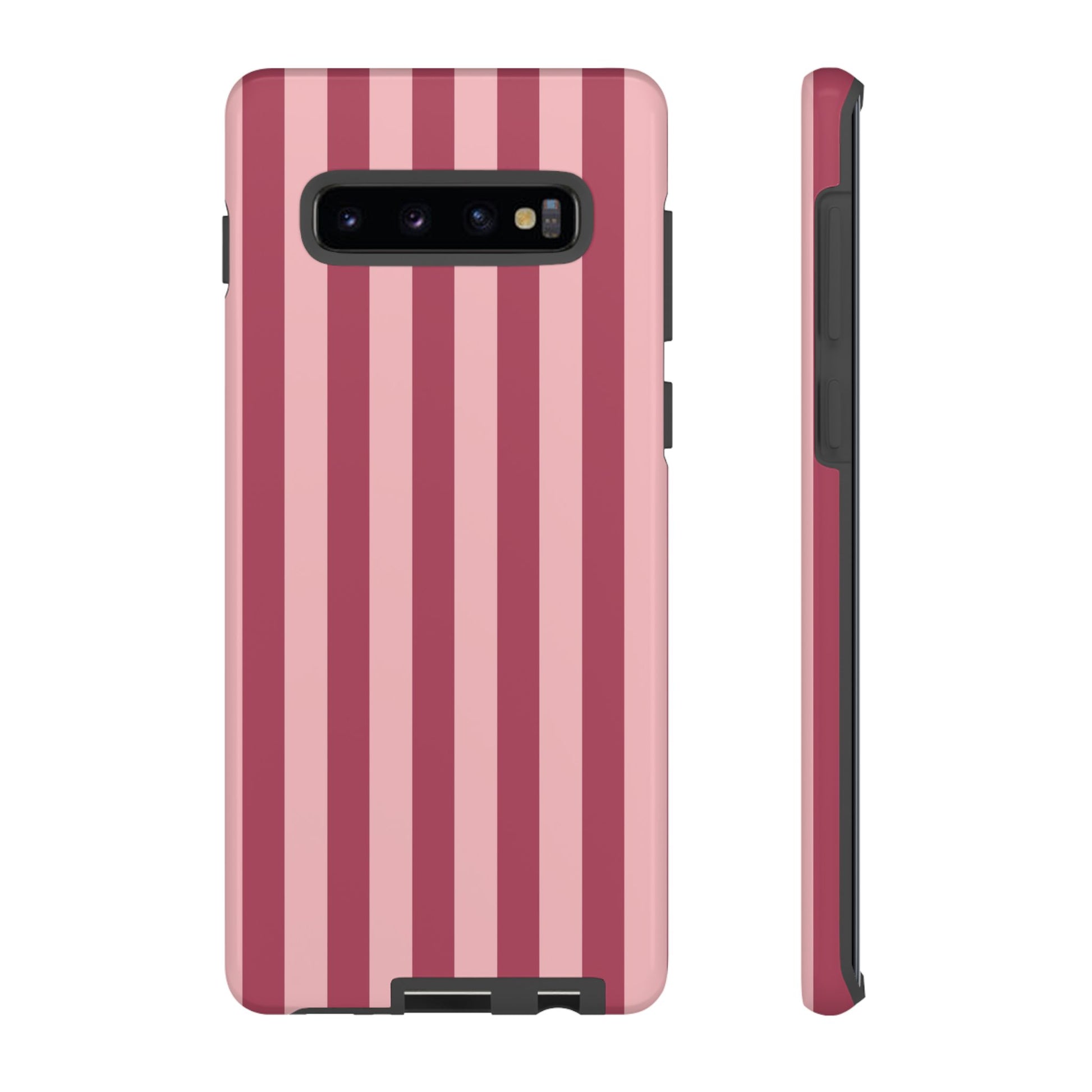 Samsung Galaxy S10 Plus / Glossy Phone Case - ’Pink Stripe Pattern’ Phone Case