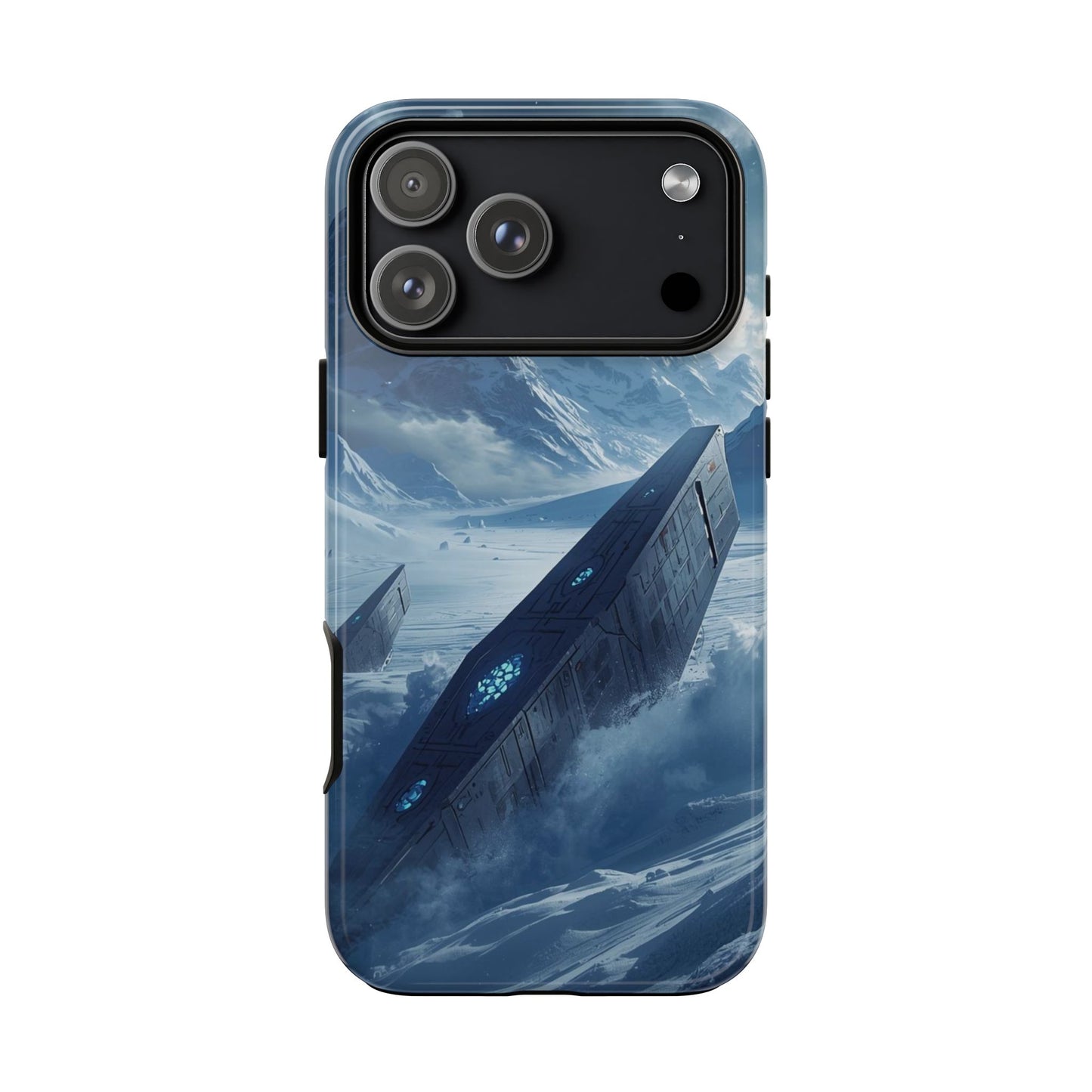 iPhone 17 Pro Max / Glossy Phone Case - Frozen Alien Wreckage Sci-fi Phone Case