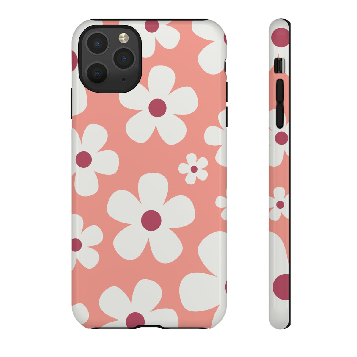 Cute Pink Daisy Pattern #2 Phone Case - Pink Phone Case - iPhone 11 Pro Max / Glossy