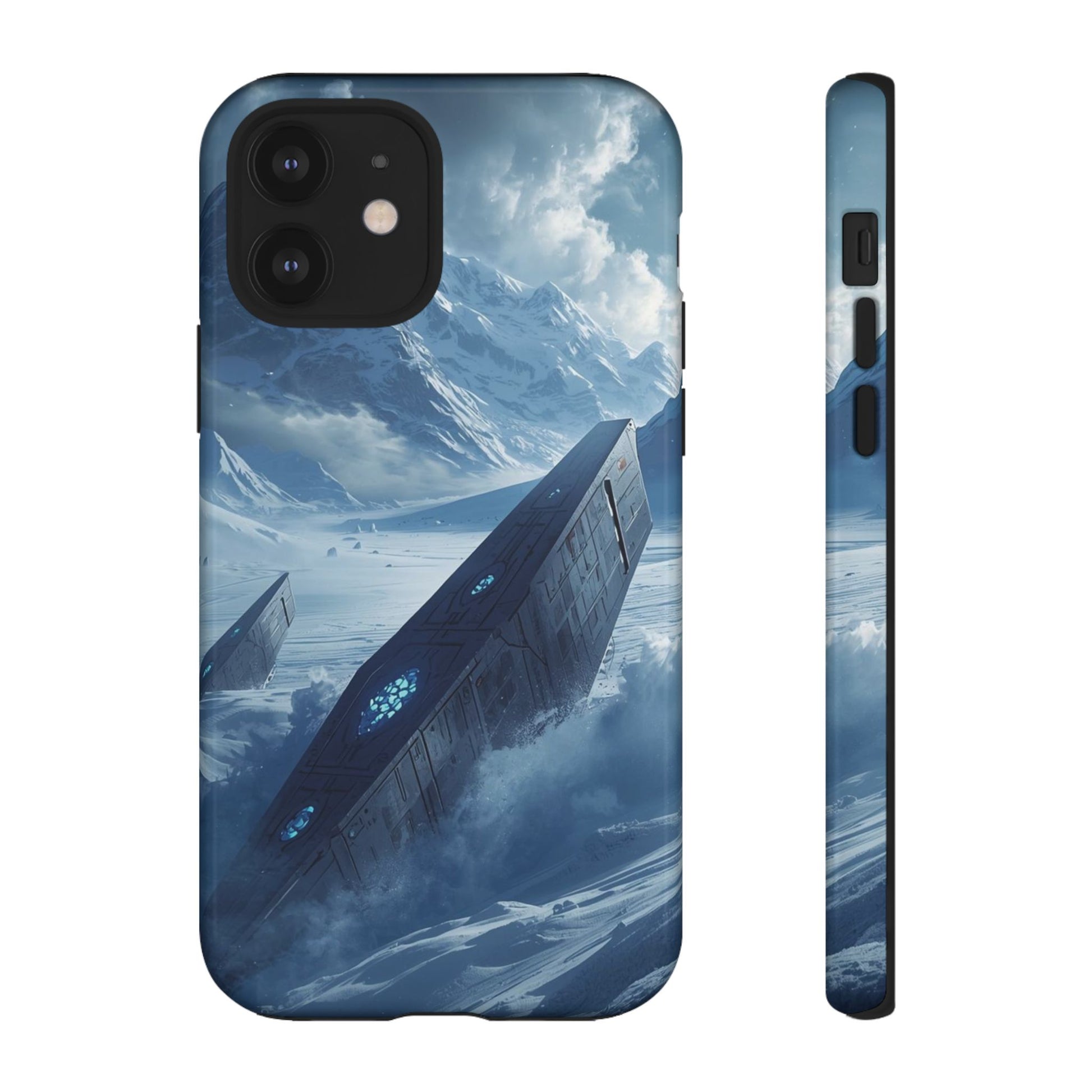 Frozen Alien Wreckage Sci-fi Phone Case - Blue Phone Case - iPhone 12 / Glossy