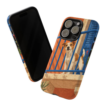 Jack Russell Terrier Balcony Busybody Phone Case - Multicolor Phone Case