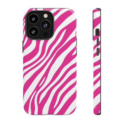 Modern Hot Pink Zebra Print Phone Case