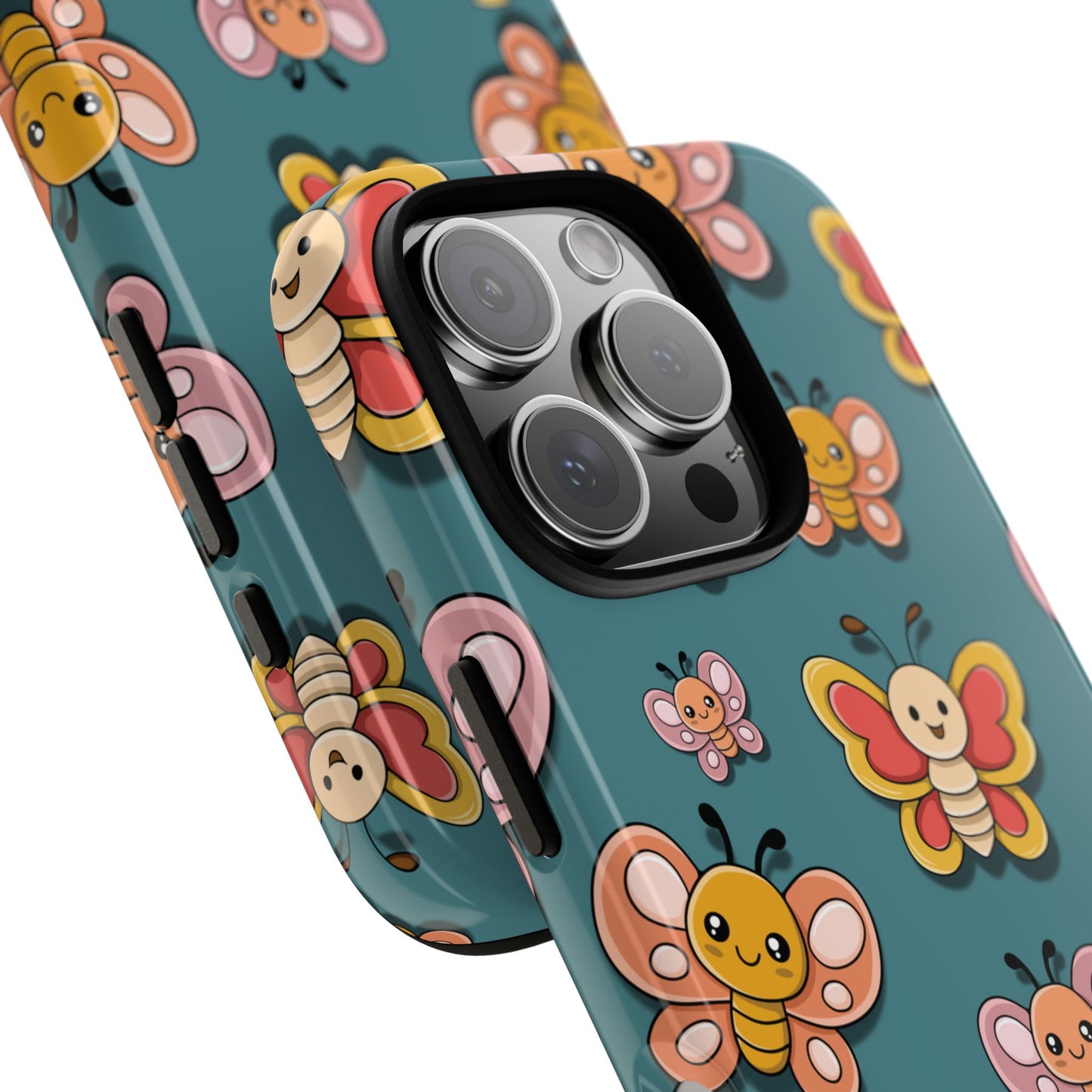 Blue Butterfly Sticker Design Phone Case - Blue Phone Case
