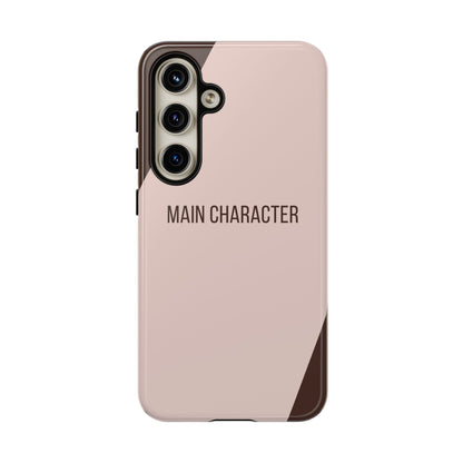 Samsung Galaxy S24 / Glossy Phone Case - Sassy Statement Case ’Main Character’ in Pink & Brown