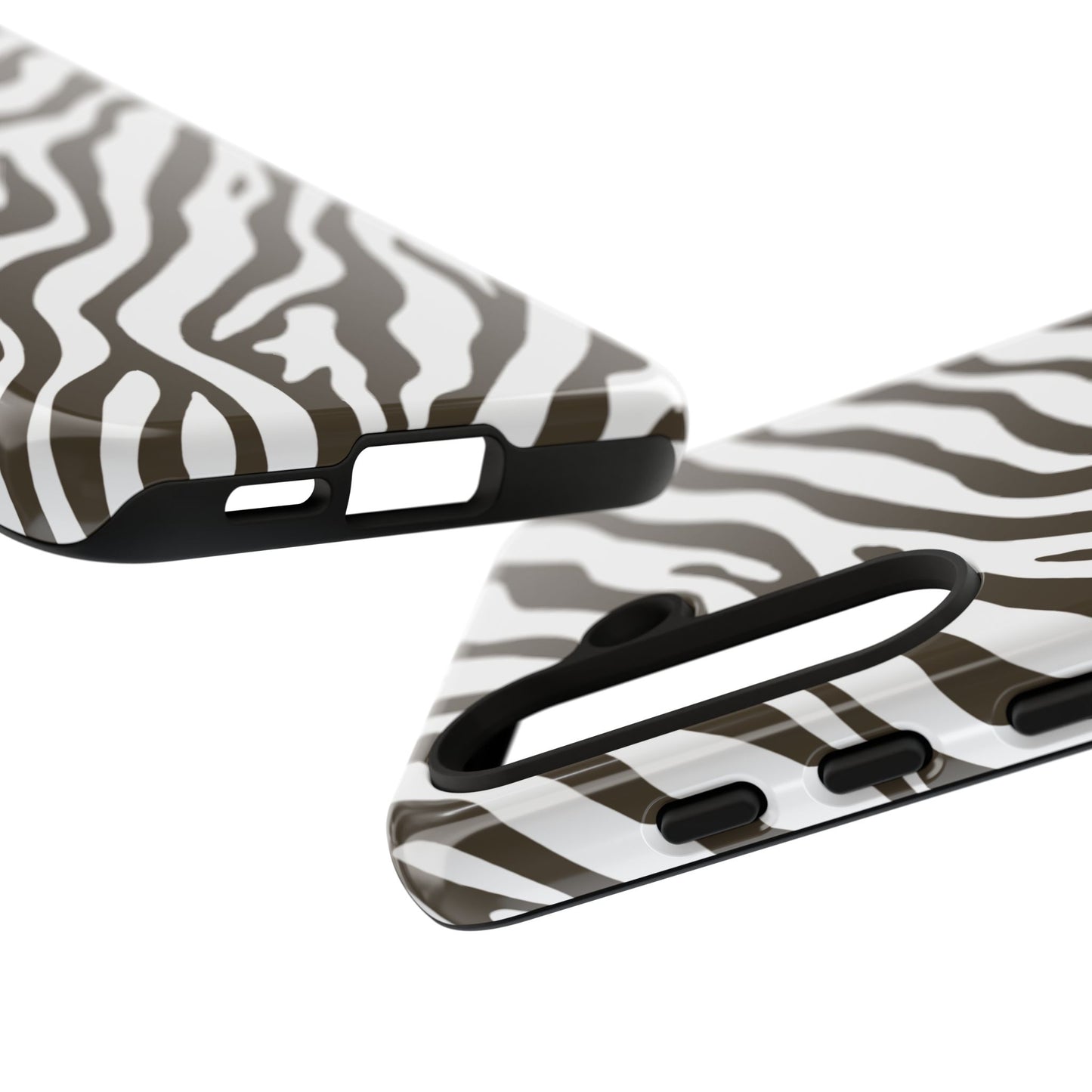 Stylish Mocha Zebra Print Phone Case