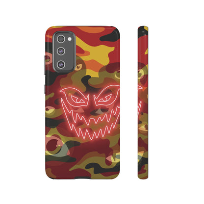 Inferno Neon Face Camo Phone Case - Red Phone Case - Samsung Galaxy S20 FE / Glossy