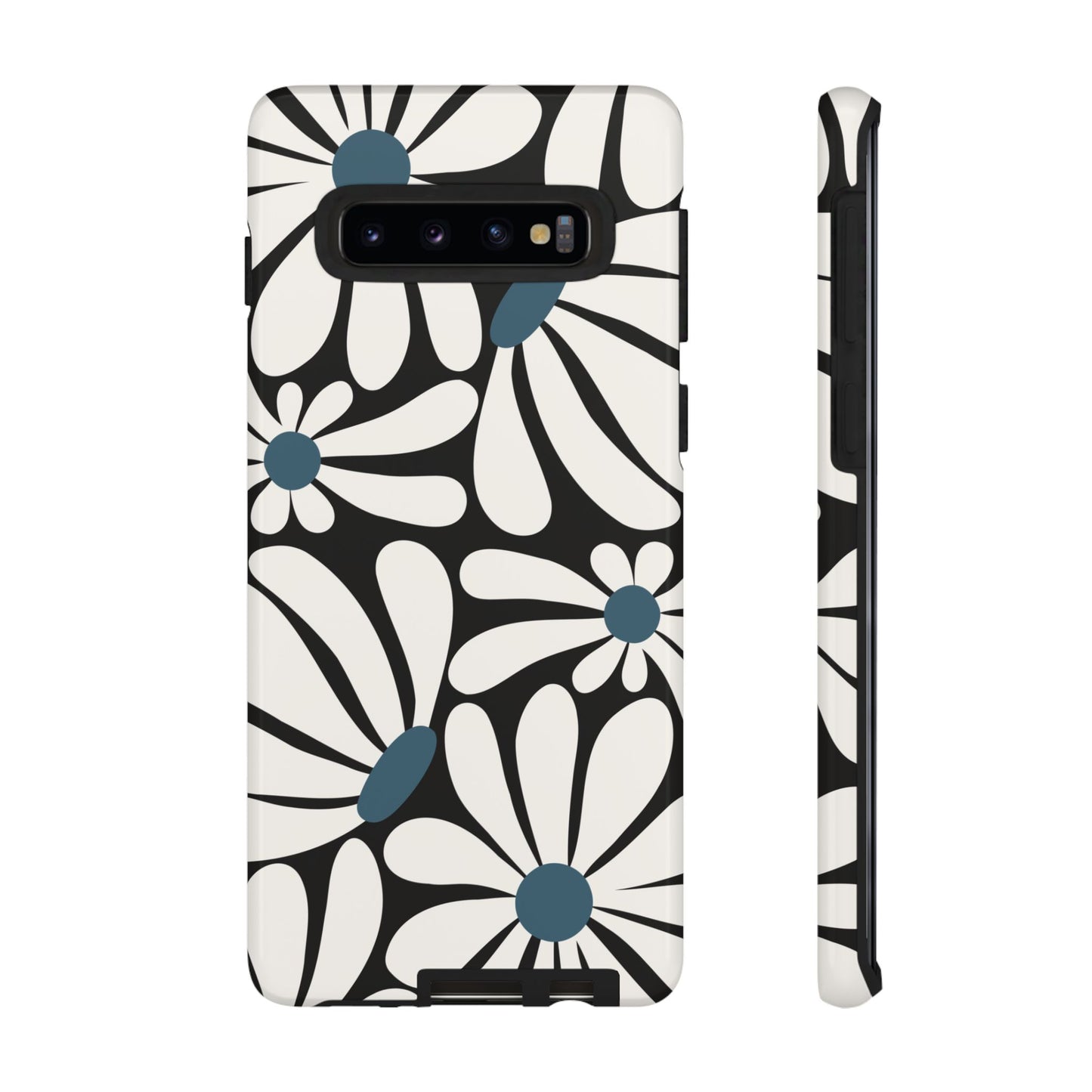 Phone Case - Retro Black Daisy Pattern Phone Case