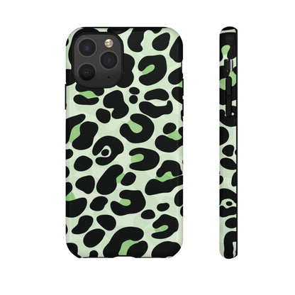 Chic Sage Leopard Print Phone Case