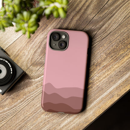 Pink Abstract Waves Protective Phone Case - Pink Phone Case
