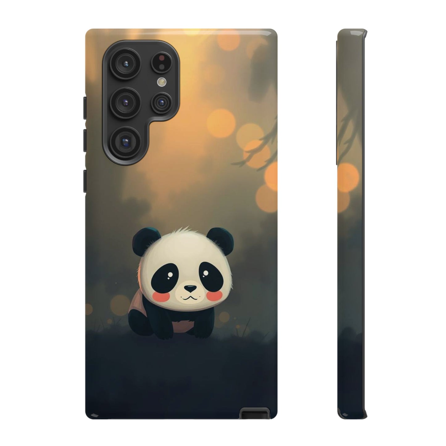 Samsung Galaxy S22 Ultra / Glossy Phone Case - Cute Gothic Panda Design Phone Case
