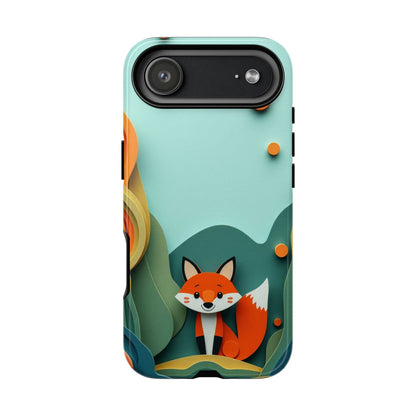 iPhone 17 Air / Glossy Phone Case - Papier-mâché Fox Design Phone Case
