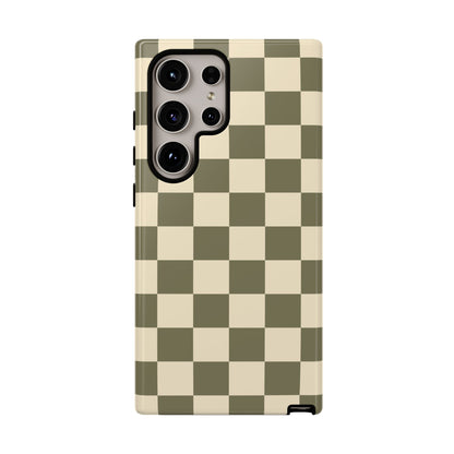 Green Checked Pattern Phone Case - Green Phone Case - Samsung Galaxy S24 Ultra / Glossy