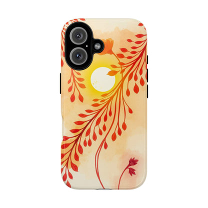 iPhone 16 / Glossy Phone Case - Boho Chic Watercolour Sunset Design Phone Case