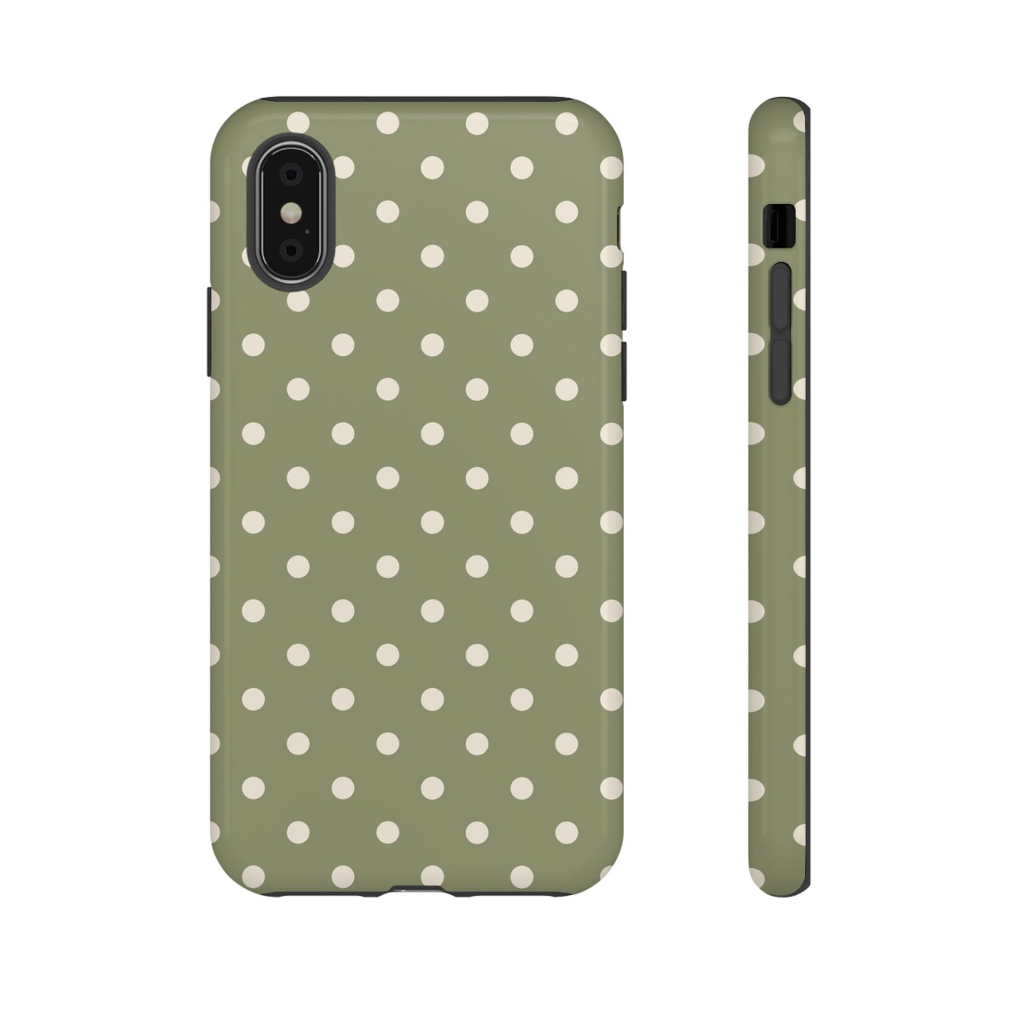 Green & White Dot Pattern Phone Case