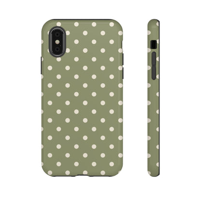 Green & White Dot Pattern Phone Case