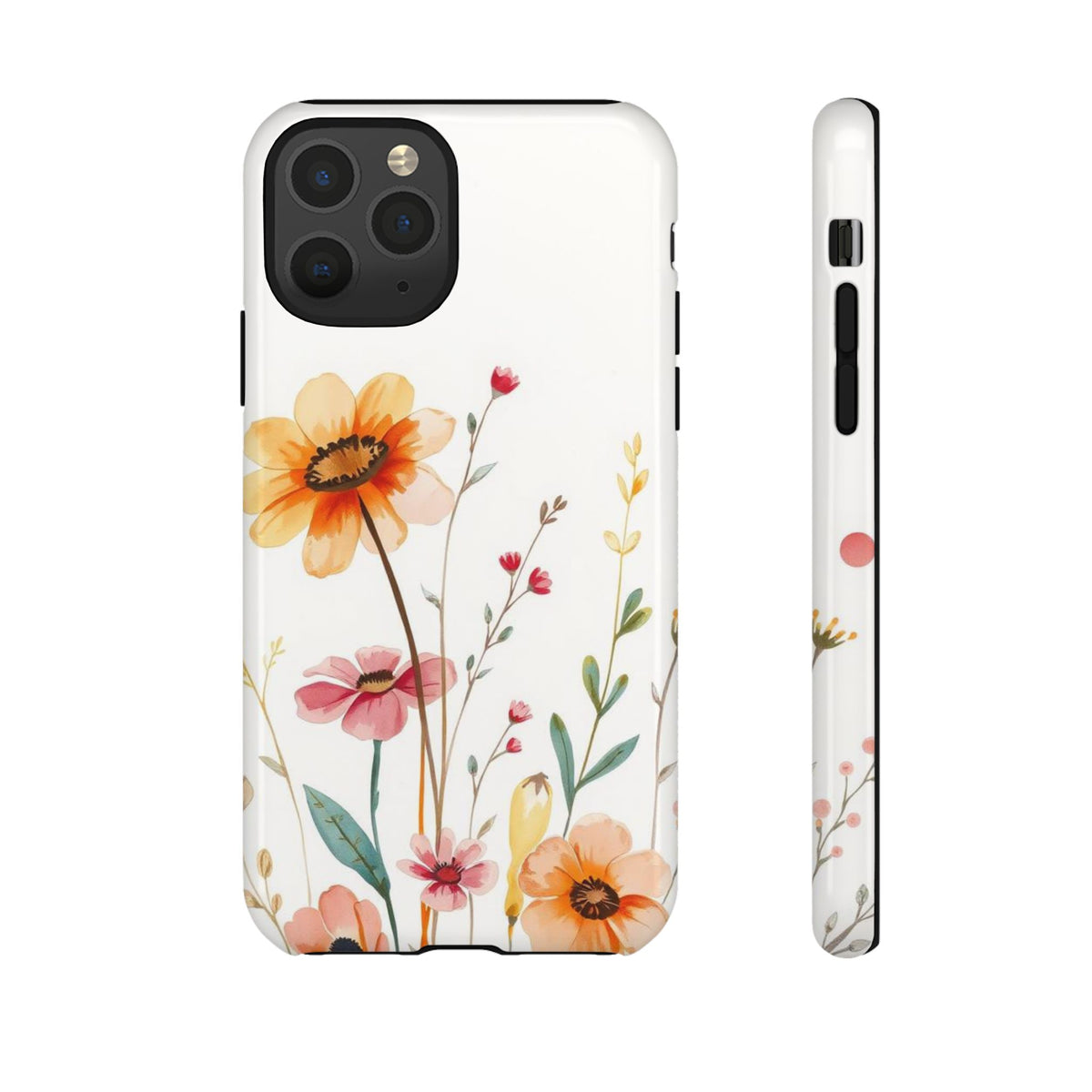Boho Chic Watercolour Wild Blooms Pattern Phone Case - Multicolor Phone Case - iPhone 11 Pro / Glossy