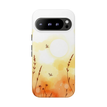 Google Pixel 9 Pro / Glossy Phone Case - Boho Chic Watercolour Wildflower Pattern Phone Case
