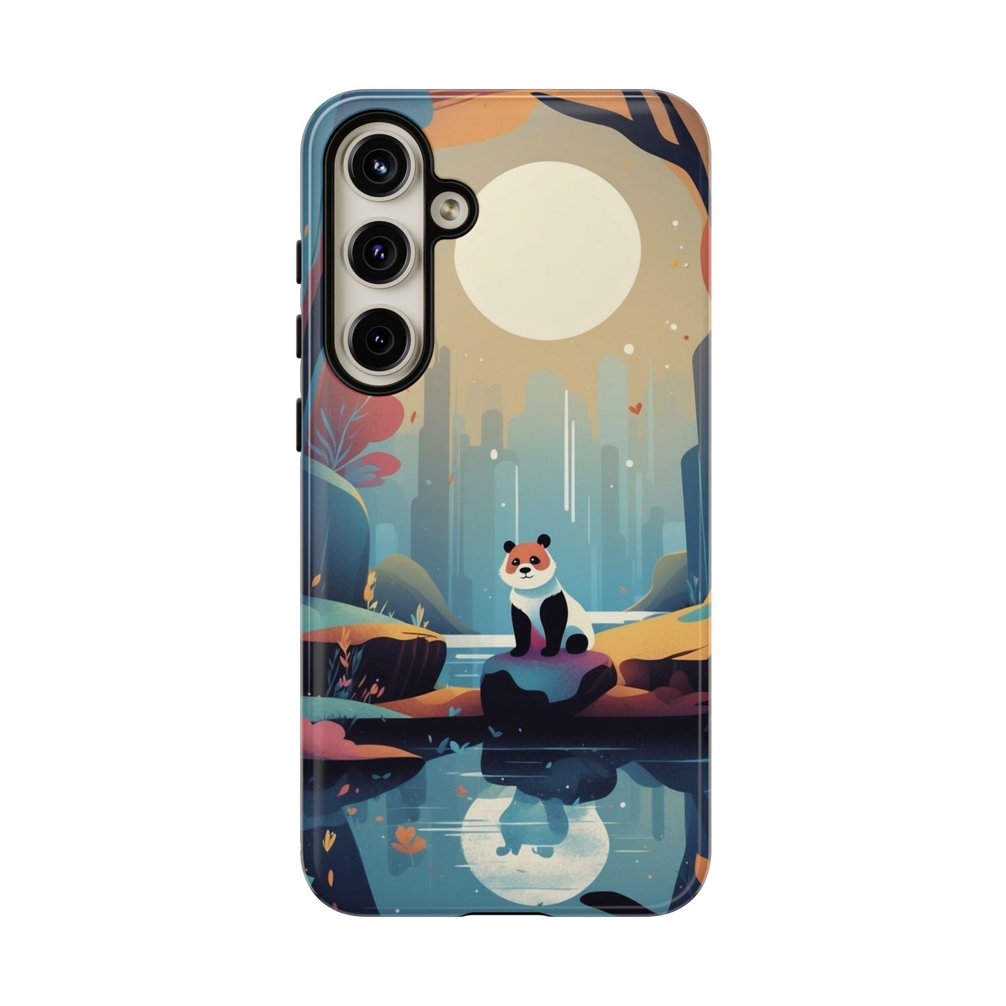 Samsung Galaxy S24 Plus / Glossy Phone Case - Stylised Panda Design Phone Case