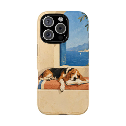 Basset Hound Unfinished Chapter Phone Case - Multicolor Phone Case - iPhone 16 Pro / Glossy