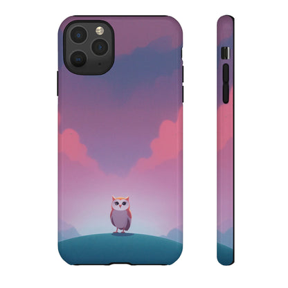 iPhone 11 Pro Max / Glossy Phone Case - Watercolour Owl & Cloud Design Phone Case
