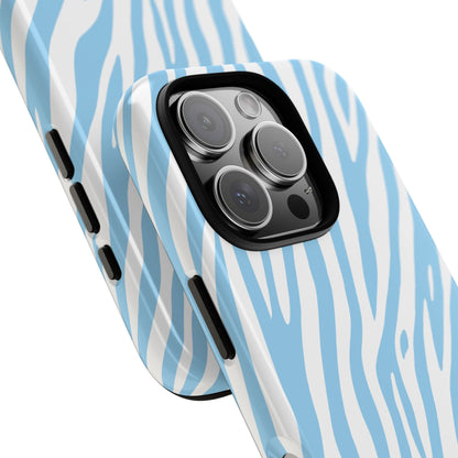 Sky Blue Tiger Print Phone Case