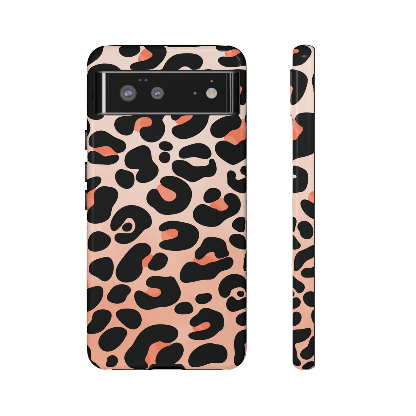Elegant Peach Leopard Print Phone Case