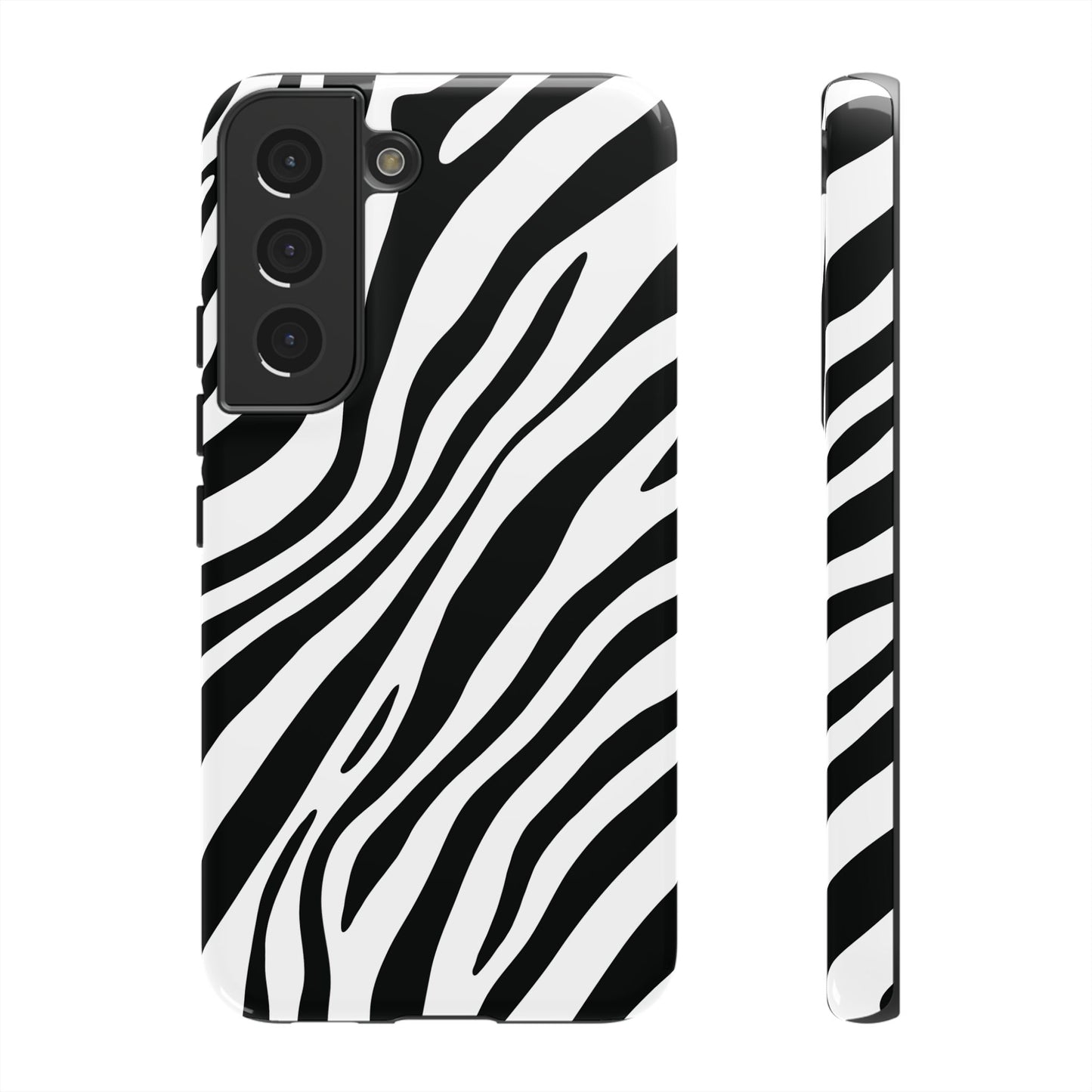 Modern Monochrome Zebra Print Phone Case