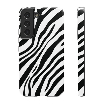 Modern Monochrome Zebra Print Phone Case