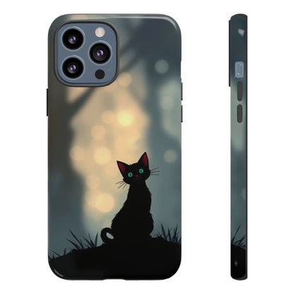 iPhone 13 Pro Max / Glossy Phone Case - Gothic Cat Design Phone Case